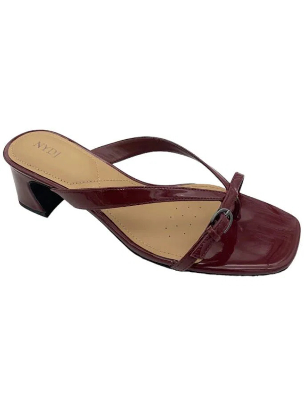 NYDJ Strappy Heeled Thong Sandal Glam Burgundy - Wide